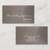 Makeup Artist Script Beige Visitekaartje (Voorkant / Achterkant)