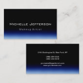 Makeup Artist Script Black Blue Visitekaartje (Voorkant / Achterkant)