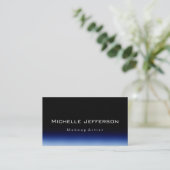 Makeup Artist Script Black Blue Visitekaartje (Staand voorkant)