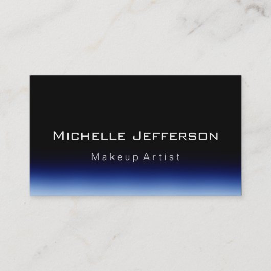 Makeup Artist Script Black Blue Visitekaartje (Voorkant)