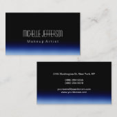Makeup Artist Script Black Blue Visitekaartje (Voorkant / Achterkant)