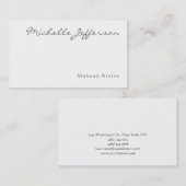 Makeup Artist Script Black White Visitekaartje (Voorkant / Achterkant)