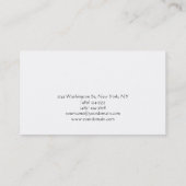 Makeup Artist Script Black White Visitekaartje (Achterkant)