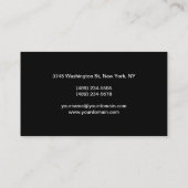 Makeup Artist Script Black White Visitekaartje (Achterkant)