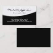Makeup Artist Script Black White Visitekaartje (Voorkant / Achterkant)