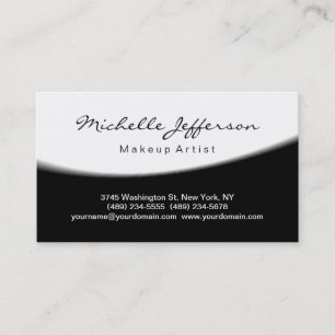 Makeup Artist Script Black White Visitekaartje