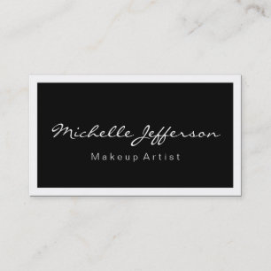 Makeup Artist Script Black White Visitekaartje