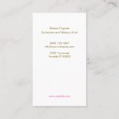 Makeup Artist Sequin Lipstick Logo Visitekaartje (Achterkant)