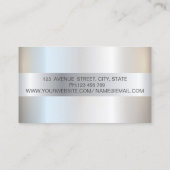 Makeup Artist, Silver Glitter Faux Lashes Visitekaartje (Achterkant)