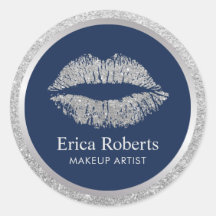 Makeup Artist Silver Glitter Lips Beauty Salon