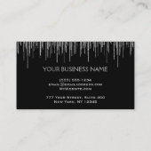 Makeup Artist Silver Glitter Lips Visitekaartje (Achterkant)