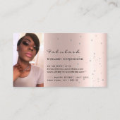Makeup Artist Silver Roos Lash Confetti Drip Photo Visitekaartje (Achterkant)
