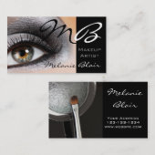 Makeup Artist Silver Smokey Eye Visitekaartje (Voorkant / Achterkant)