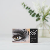 Makeup Artist Silver Smokey Eye Visitekaartje (Staand voorkant)