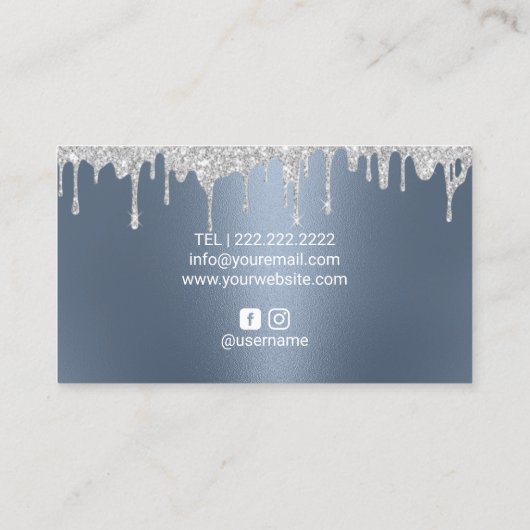 Makeup Artist Silver stuurt grafische lips Dusty B Visitekaartje (Achterkant)