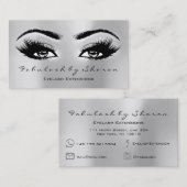 Makeup Artist Social Lashes Extension Silver Grey Visitekaartje (Voorkant / Achterkant)