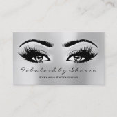 Makeup Artist Social Lashes Extension Silver Grey Visitekaartje (Voorkant)