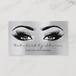 Makeup Artist Social Lashes Extension Silver Grey Visitekaartje