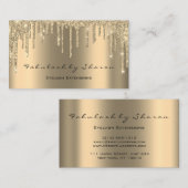 Makeup Artist SPA Lashes Glitter schrijft Sepia Go Visitekaartje (Voorkant / Achterkant)