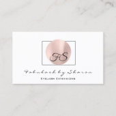 Makeup Artist SPA Lashes Roos Logo Monogram Visitekaartje (Voorkant)