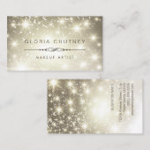 Makeup Artist - Sparking Bokeh Glitter Visitekaartje (Voorkant / Achterkant)