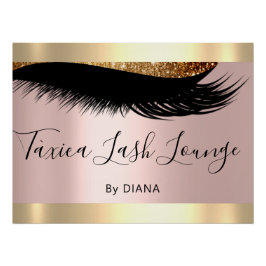 Makeup Artist Studio Eyelashes Uitbreiding Roze Perfect Poster