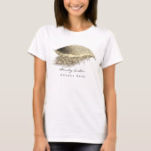Makeup Artist Studio Lash Studio Gold Glitter T-shirt (Voorkant)