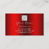 Makeup Artist Studio Red Lips Logo QR Code Logo Visitekaartje (Achterkant)
