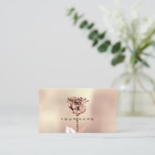 Makeup Artist Stylist Copper Roos Gold Pink QRCODE Visitekaartje (Staand voorkant)