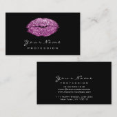 Makeup Artist tilt Violet Paarse lipstick Glitter Visitekaartje (Voorkant / Achterkant)