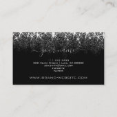 Makeup Artist Trendy Luminous Silver Glitter Stars Visitekaartje (Achterkant)