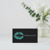 Makeup Artist Turquoise Lips #2 Visitekaartje (Staand voorkant)