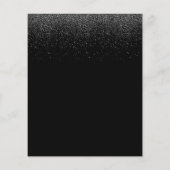 Makeup Artist Turquoise Lips Black Glitter Salon Flyer (Achterkant)