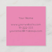 Makeup Artist Vierkante Visitekaartje (Achterkant)