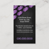 Makeup Artist / Violet Diamonds Sparkle Lips Visitekaartje (Achterkant)