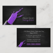 Makeup Artist / Violet Lipstick Visitekaartje (Voorkant / Achterkant)