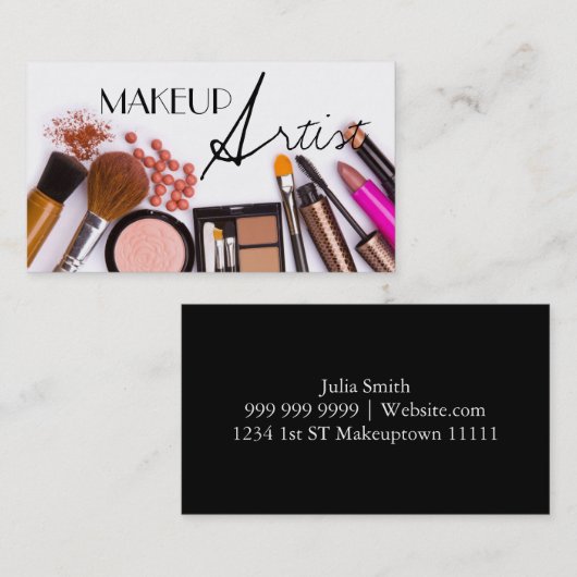 Makeup Artist Visitekaartje (Voorkant / Achterkant)