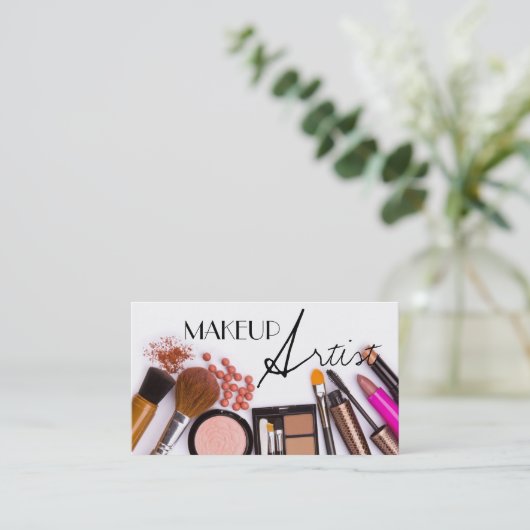 Makeup Artist Visitekaartje (Staand voorkant)