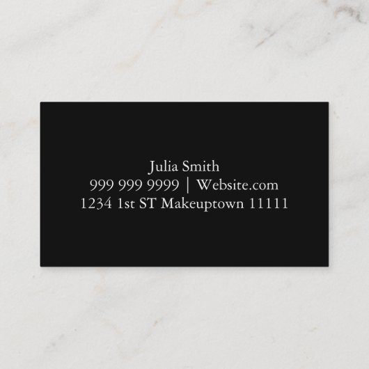 Makeup Artist Visitekaartje (Achterkant)