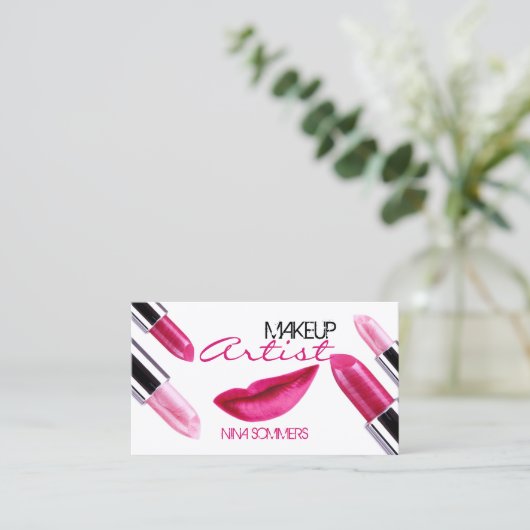 Makeup Artist Visitekaartje (Staand voorkant)