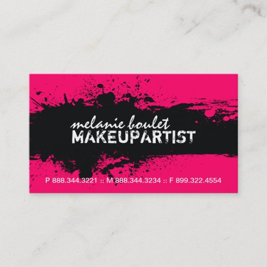 MAKEUP ARTIST VISITEKAARTJE (Voorkant)