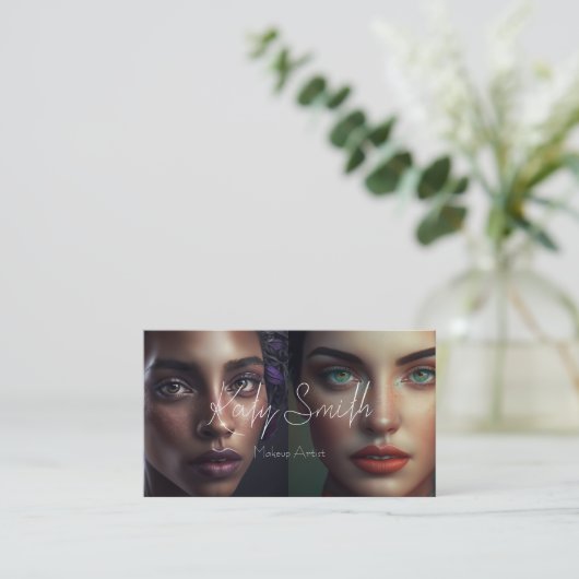 Makeup Artist Visitekaartje (Staand voorkant)