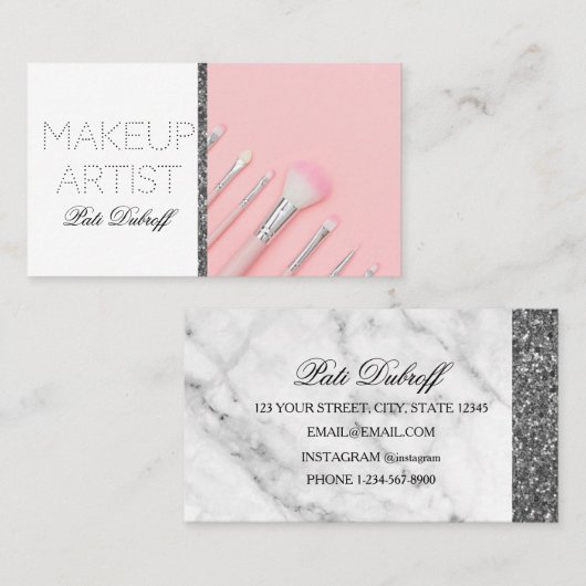 Makeup Artist Visitekaartje (Voorkant / Achterkant)