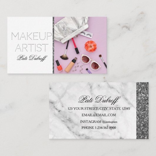Makeup Artist Visitekaartje (Voorkant / Achterkant)
