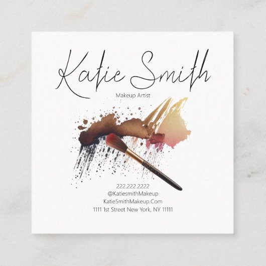 Makeup Artist Visitekaartje (Achterkant)