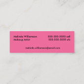 Makeup Artist Visitekaartje (Achterkant)