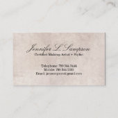 Makeup Artist Visitekaartje (Achterkant)