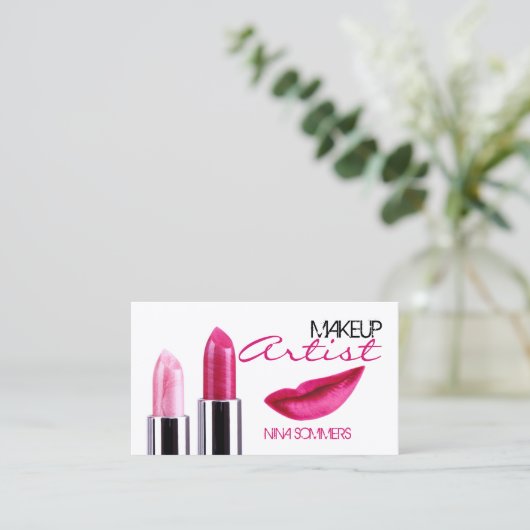 Makeup Artist Visitekaartje (Staand voorkant)