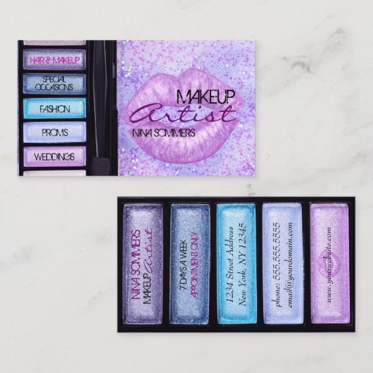 Makeup Artist Visitekaartje (Voorkant / Achterkant)