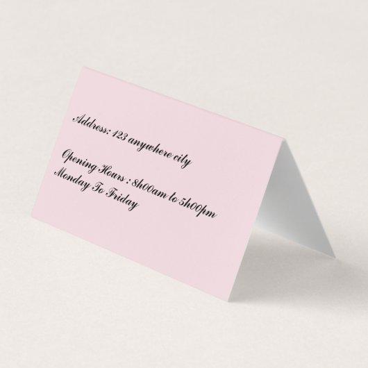 Makeup Artist visitekaartje (Achterkant)